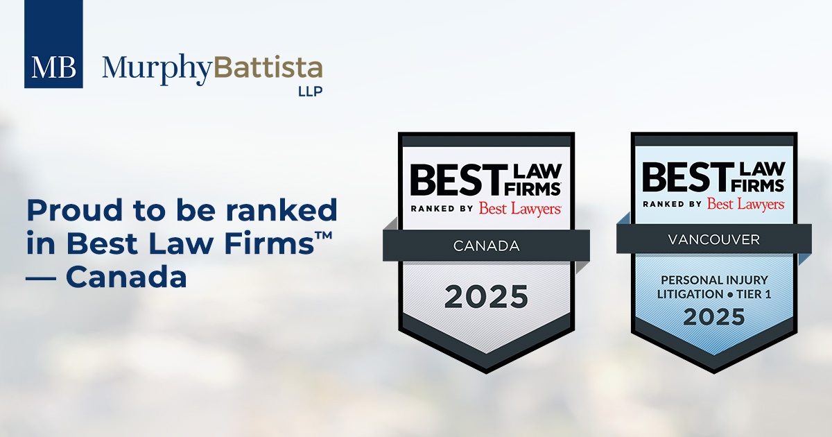 Best Law firms in Canada recognition Murphy Battista LLP